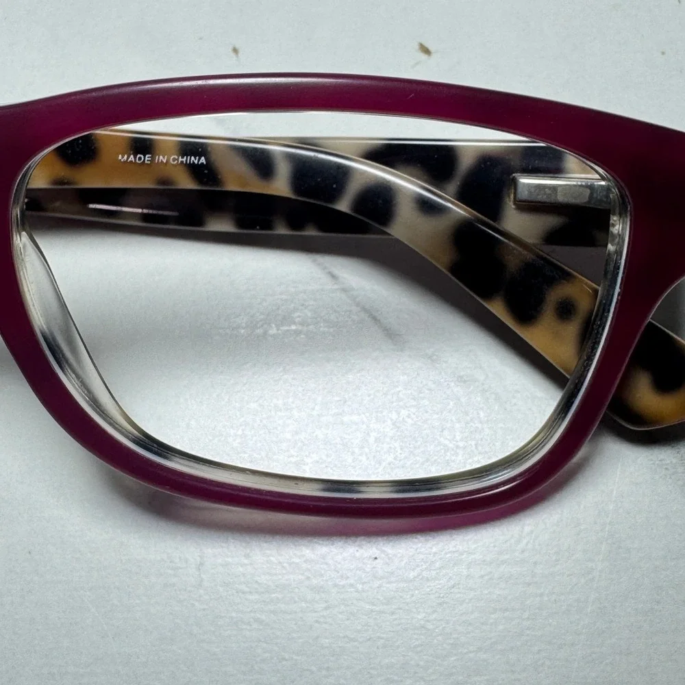 Dolce & Gabbana DG 3208 2882 Burgundy Leopard Print Eyeglasses Frames 52-17-140